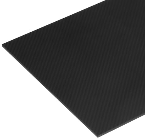 QUARKZMAN Carbonfaserplatten 240 x 240 x 3mm Matte 3K Carbon Fiber Sheet Oberfläche Pultrudierte Flache Kohlefaserplatte Twill-Gewebeplatte Panelplatte für Drachen RC Flugzeug