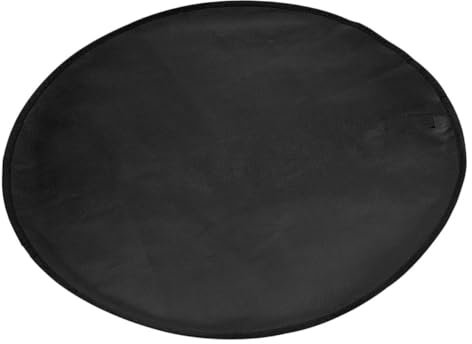 POPETPOP Tapis Ignifuge pour Foyer Extérieur, Coussin de Barbecue Noir 36 Pouces, Résistant la Chaleur, Imperméable, pour Camping et Terrasse