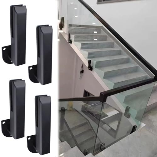 Garde Corps Verre Balustrade De Robinet De Clôture De Piscine En Verre De 21 Cm De Haut, Support De Pince En Verre Monté Sur Le Côté De L'escalier, Clip De Fixation D'entretoise De Garde-corps En Verr