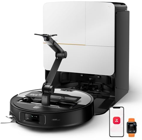 roborock Saros Z70 Robot Vacuum and Mop, OmniGrip Mechanical Arm, AI-Powered, 22,000Pa, 3.14'' Ultra Slim, FlexiArm Riser Technology, AdaptiLift Chassis, Obstacle Avoidance, Multifunctional Dock 4.0