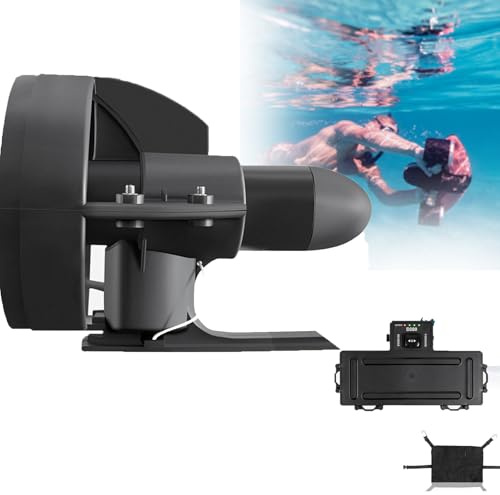 12v Battery Electric Fin, Paddle Board Push Motor Sup Surf Kayak with Battery Kayak Thruster Powered Propeller, Equipped with Remote Control for Surfboard Electric Fin Kit