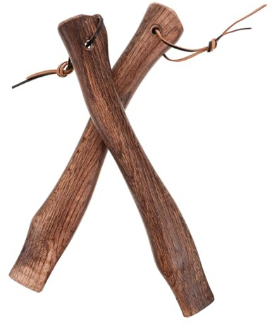 Yardenfun 2pièces Lot De Manches De Hache Bois Robustes Pour Remplacement Poignée Antidérapante Incurvée Fixation Facile Pour Hache De Camping Et Bricolage