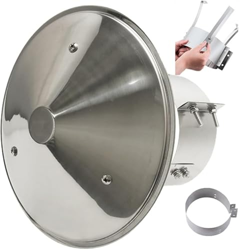 Fumaiolo Comignolo in Acciaio Inox 201 ComignolO Terminale Circolare Fumaria Camino Cappello Comignolo Antivento Antipioggia Fumaiolo ComignolO Canna per Tetto Ventilazione 90mm(230mm)