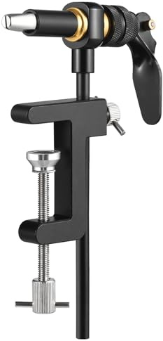 Alomejor Étau de Fixation à la Mouche, Haute Résistance, Tête Rotative à 360 °, Kit D'outils de Pêche pour Bricolage, Fabrication de Leurres, Outil Teasers