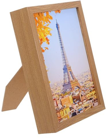 SHINEOFI Boîte à Monnaie Cachée en Bois Naturel Mini Format Cadre Photo Coffre-Fort Dissimulé pour Rangement Sécurisé à la Maison Tirelire Créative Multifonction pour Bureau et