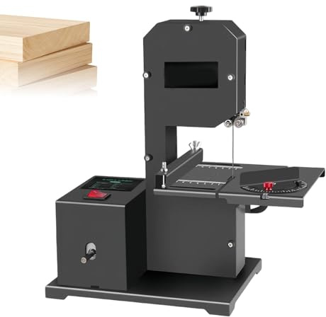 Mini Bandsåg För Raka Och Kurvade Snitt, Bänkbandsåg, Kraftfull 800w Bandsåg, Träbearbetningsmaskin För DIY-Projekt Hemma