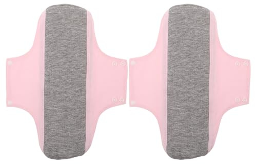 Healeved Compresas Posparto de Algodón Ultrafinas y Lavables, Protección Antifugas y Alta Absorción para Recuperación Postparto y Uso Nocturno, Pack de 2 Unidades