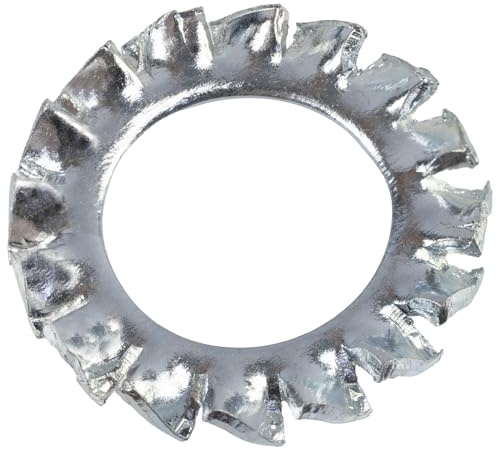 AERZETIX Rondelles éventail M10 à denture externe acier zingué | Lot de 60, Pour vis M10