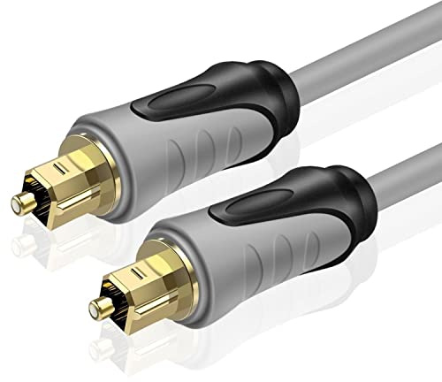 TNP Optisches Kabel 2m, Toslink Kabel, Digitales Audiokabel, Lichtleiterkabel, S/PDIF Kabel für Hi-Fi, Soundbar, TV, PS4, Xbox, Stereoanlage, Heimkino, Optisches Audiokabel, Optical Audio Cable
