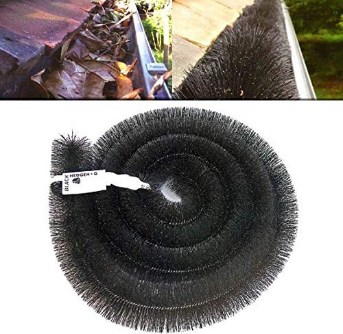 7 x Hedgehog Gutter Brush Guard 100mm Black 4m Clean Leaf & Debris Free 28m