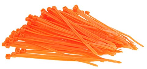 MroMax Cable Zip Ties 3.94 Inch x 0.1 Inch(L x W) Self-Locking Nylon Tie Wraps Orange 100pcs