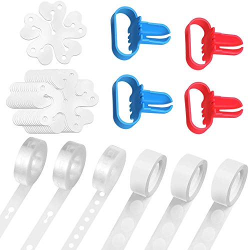 Kit di decorazioni a palloncino, ghirlanda di fiocchi a palloncino, con nastro da 32 m, colla a 300 punti, 4 cravatte a palloncino, 20 fermagli per fiori per feste di compleanno e matrimoni.