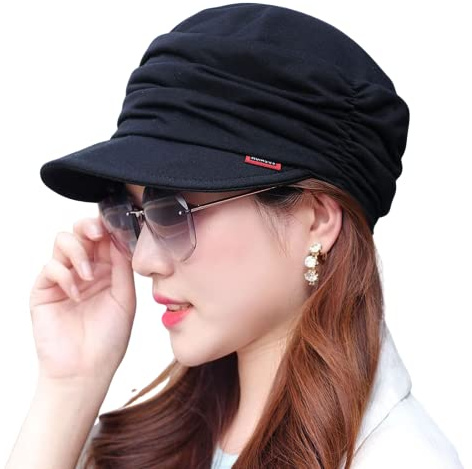 CHENGZI Damen Newsboy Cabbie Baskenmütze Cloche Baumwolle Maler Visier Hüte