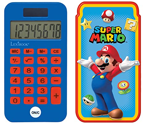 Lexibook Taschenrechner Klassische und komplexe Rechenfunktionen, starre Schutzhülle, mit Akku, Rot/blau, C45NI