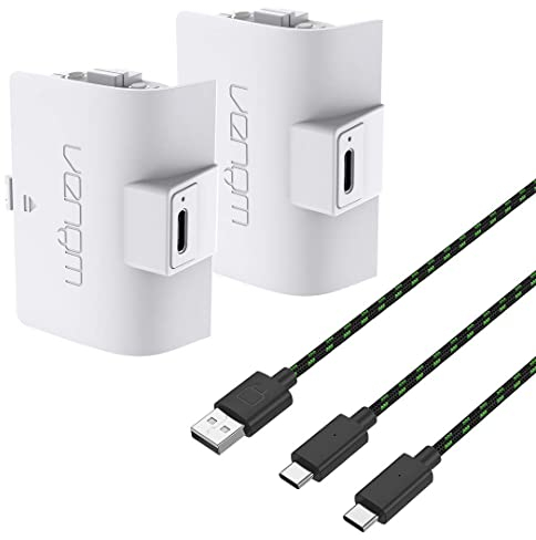 Venom High Capacity 1100mAh Rechargeable Battery Twin Pack - White (Xbox Series X & S/Xbox One)