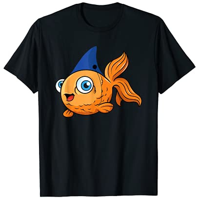 Goldfish with shark fin - motivation fishing fish aquarium T-Shirt