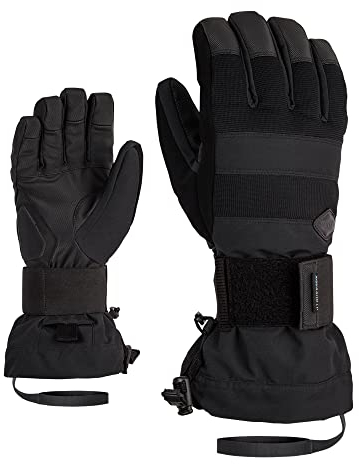 Ziener Herren Milo Snowboard-Handschuhe/Wintersport | wasserdicht, atmungsaktiv; Protektor, Black, 10