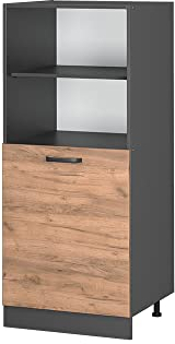 Vicco Oven housing cabinet Raul, Gold power oak/Anthracite, 60 cm