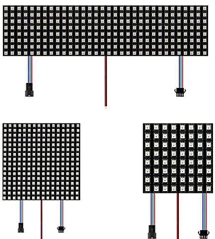 12V WS2815 RGB LED Digital Flexible Einzeln Adressierbaren Panel Licht Streifen WS2812 8x8 16x16 8x32 Modul Matrix Bildschirm (16X16 256 Pixels)