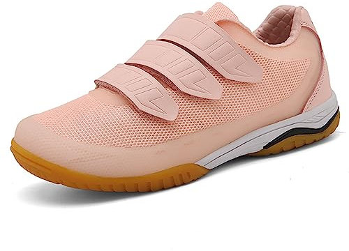 SDEQA Tennisskor för herrar Badminton Squash Lätta och andningsaktiva sportskor för inomhusbruk för vuxna Volleyboll Pickleball,Pink,40 EU