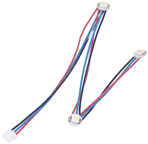 RGBW Mini Button Extruder kit, LED PCB PTFE Material Verbindungsdraht, DC5V Hot End Lichtleiste, Farbe LED Lichtquelle 3D Drucker Zubehör für Switch Wire 2.4