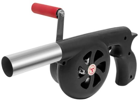 BOJIUSARL Souffleur pour barbecue,Souffleurs portables à manivelle,Soufflet d'allumage rapide Briquet de cuisine pour Camping en plein air camping Pique-nique Charbon de bois Grill Barbecue