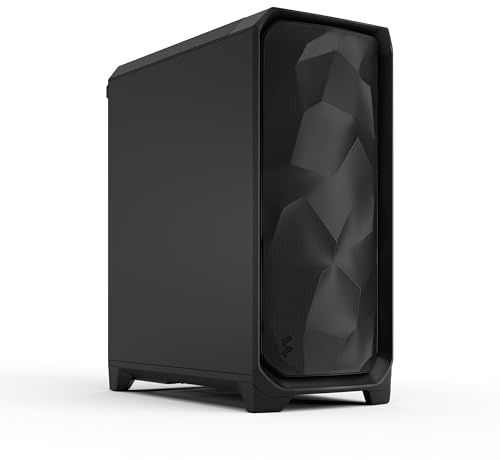 Fractal Design Meshify 3 Svart Solid - Gamingdatorchassi – Meshfront – Tre Momentum 14-fläktar ingår – Stöd för E-ATX/ATX/mATX