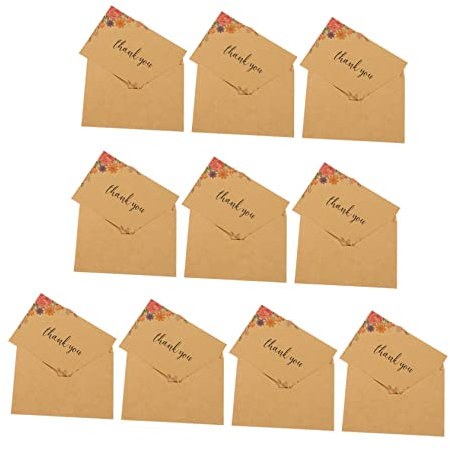 COHEALI 20 Stk danke dir Karte weihnachtskarten weihnachtskärtchen einzigartige Dankeskarten Eukalyptus-Dankeskarten Geschäft briefumschläge Vintage Memo-Karte Retro-Dankeskarten Mehrzweck
