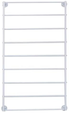 Farbband-Organizer Weißer Stowels-Präsentationsständer Aus Metall mit 9 Querstangen, Wandmontiertes Bastelband-Organizer-Regal für Geschenkpapier (Size : 70x120cm/27.6x47.2in)