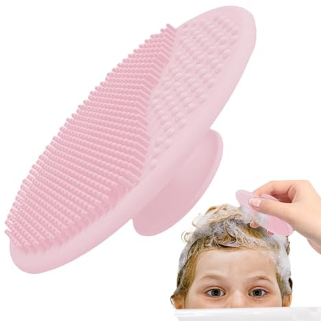 Baby Badebürste, Baby Badebürste, Kopfhautmassagegerät und Kamm, Badebürste zum Waschen von Haaren und zur Linderung trockener Haut