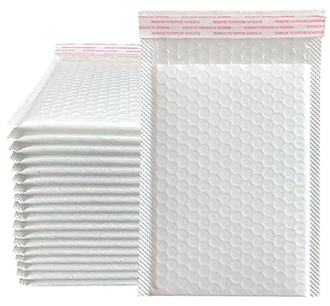 LuftpolsterumschläGe Schwarz-weiße Luftpolstertaschen, 50 Stück, gepolsterte Umschläge, Druckverschlussbeutel, Verpackungsbeutel for Unternehmen, Mylar-Beutel, Versandverpackung, 15 x 20 cm Versandtas