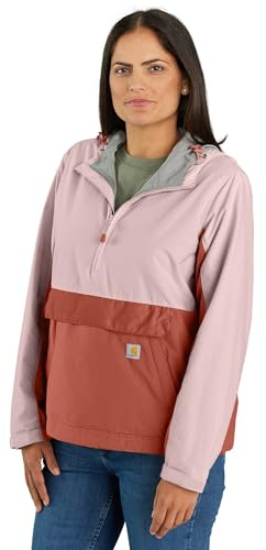 Carhartt Women's Rockford Anorak, Soft Rose/Saddle Red, X-Large