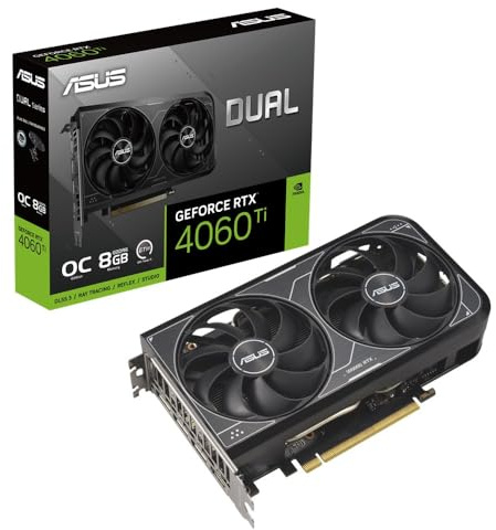 ASUS Dual GeForce RTX 4060 Ti V2 OC Edition 8GB GDDR6 SFF Compatible with Axial-tech Fan/DUAL-RTX4060TI-O8G-V2