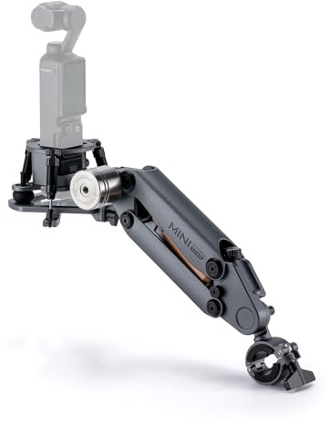 TILTA Hydra Alien Mini Biking Kit, Shock Absorbing Arm for Action Cameras | Includes Handlebar Mount, Shock Absorbing Head, Compatible with DJI Osmo Pocket 4P/4/3, Titanium Gray