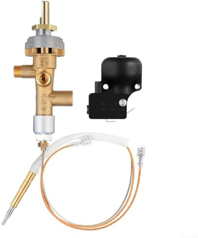 Kit de reparación de seguridad para calentador de patio de gas, válvula de seguridad de control de calentador de patio al aire libre, termopar e interruptor de inclinación, juego de repuesto