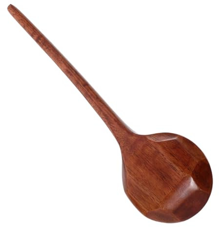 PRETYZOOM Long-Handled Soup Spoon Japanese Style Large Bowl Ergonomic Handle for Soup Noodles Dumplings