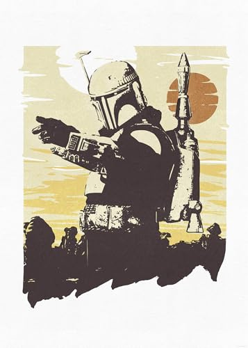 Komar Wandbild- Star Wars Boba Fett Illustration Target - Größe 50 x 70 cm - Poster, Kinderzimmer, Dekoration - gerollt ohne Rahmen