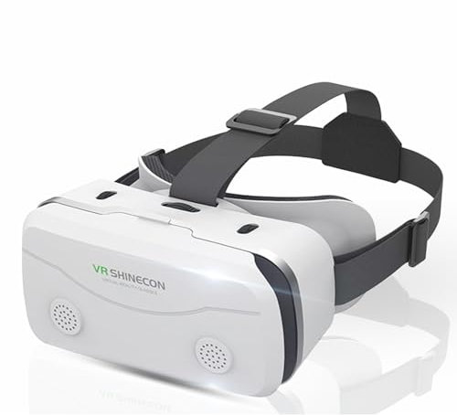 Occhiali VR 3D Visore Realtà Virtuale Occhiali Headset Virtual Reality 3D Film Glasses per iPhone/Android Smartphones da 4,7 a 6,6 pollici, Regali di Natale per bambini e adulti