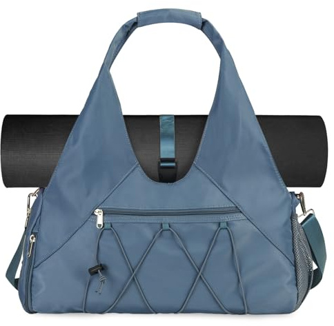SIVENKE Borsa Sportiva Borsa da Yoga per Donna con Scomparto per Scarpe e Scomparto impermeabile Borsa da Viaggio trasporto per tappetini Borsone per il tempo libero Piscina