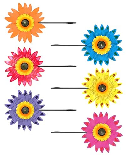 Girouettes Décoratives - Moulin à Vent pour Pelouse | Décoratif Étanche pour Jardin Pelouse Extérieur avec Motif Solaire