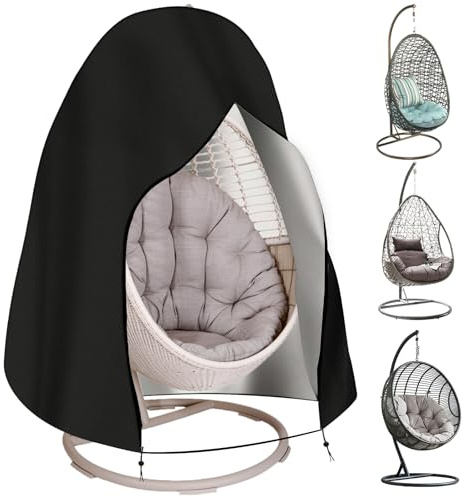 BAIFULAI Housse de fauteuil suspendu - En tissu Oxford 210D - Pour fauteuil suspendu - Avec cordon de serrage - Imperméable - Coupe-vent - Résistant aux UV - Panier suspendu - 190 x 115 cm