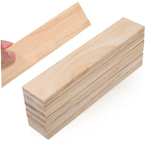 iplusmile 12 pièces Planchettes Rectangulaires Non pour Bricolage et Peinture Pin Naturel