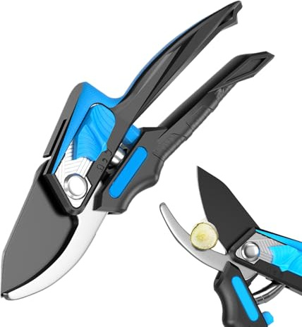 SVCEQZE Sécateur de Jardinage | Cisailles à Élaguer Pour Jardin - Désépineur Ergonomique pour Rosiers Tiges Florales Massif Potager Verger et Pelouse