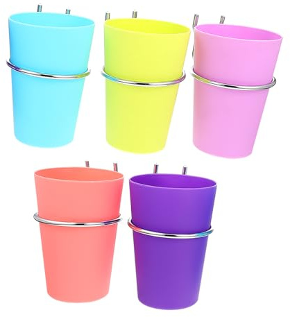 Cabilock Crochets Ronds en Fer Porte-tasses 260ml Ensemble de 5 pour Panneau Perforé Organiseurs Pratiques pour Mugs Design Élégant et Facile à Nettoyer Couleur Aléatoire pour Maison