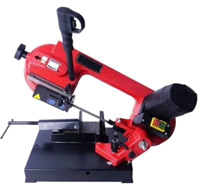 Sierra de mesa en miniatura, Sierra De Cinta For Metal Útil, Multifuncional, Corte Horizontal, Eléctrica,para cortar metal y madera(600W metal)