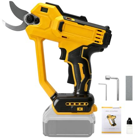 Batteridriven grensax för DEWALT 18 V batteri, 35 mm skärdiameter professionell elektrisk trädgårdssax med variabel hastighet, främre handskydd (utan batteri)