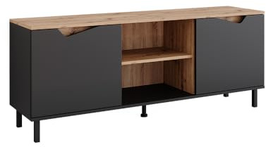 Vicco Lowboard Marelle, Anthrazit/Artisan, 150 x 60 cm | mit 2 Türen, zur Verwendung als TV-Board oder Medienmöbel geeignet