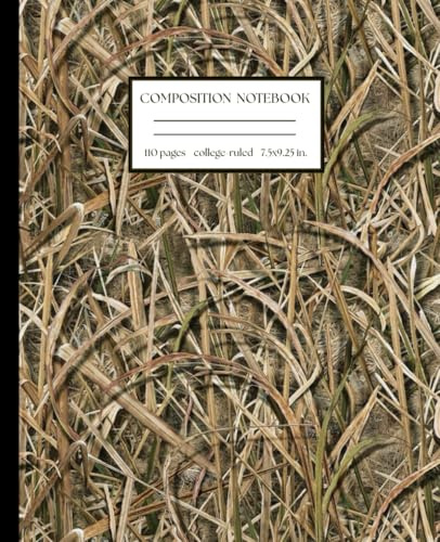 Marshland Camo Composition Notebook: Shadow Grass Journal (Violet Meadow)