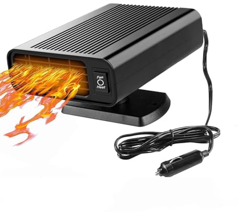 Ruichi Car Heater 12V, Portable Winter Car Defroster, Fast Heating, Vehicle Heater & Cooler, Car Heaters That Plug into Cigarette, Portable Car Window Defroster, Car Windshield Universal for All Cars