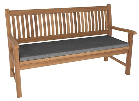 FENYIGE Benutzerdefinierte Bankauflage 33 x 60 cm Unterseite Antirutsch Sitzbank Eckbank Auflagen mit Reißverschluss für Fensterbank Outdoor Gartenmöbel Terrasse Drinnen Sitz, Dunkelgrau